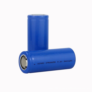 3.2V 3400 mAh Lithium-ion LifePO4 Batería Celular 26650